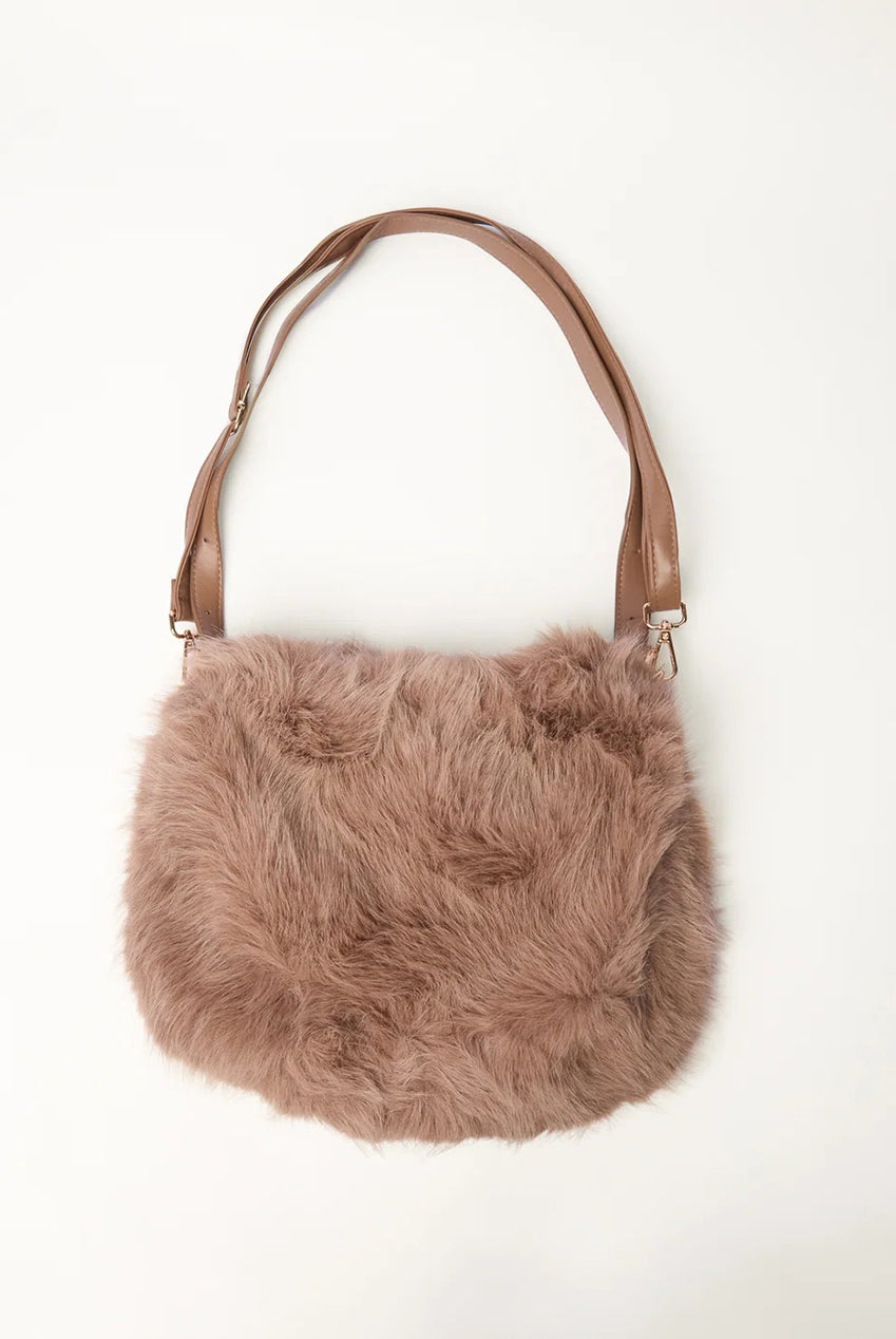 Fluffy Faux Fur Shoulder Bag NB261306013