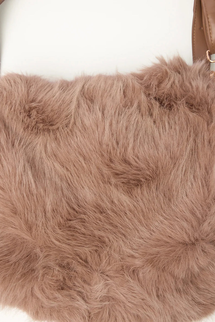 Fluffy Faux Fur Shoulder Bag NB261306013