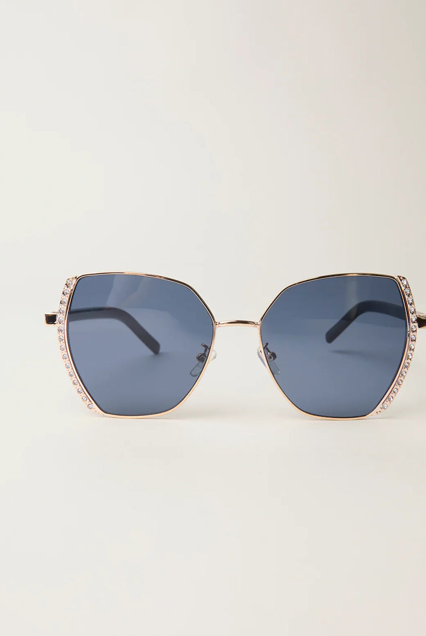 Gold Side Frame Oversized Sunglasses NL257350080