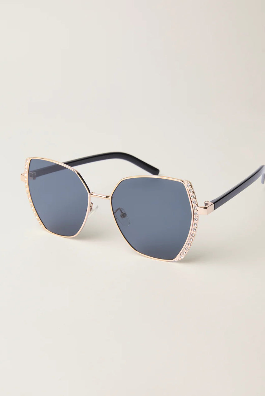 Gold Side Frame Oversized Sunglasses NL257350080