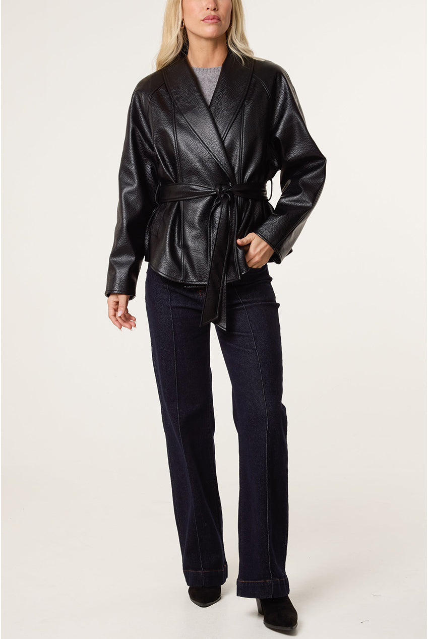 Peplum Wrap Belted Jacket BV261123003