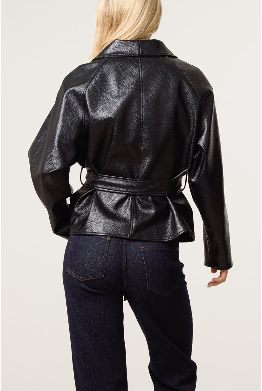 Peplum Wrap Belted Jacket BV261123003