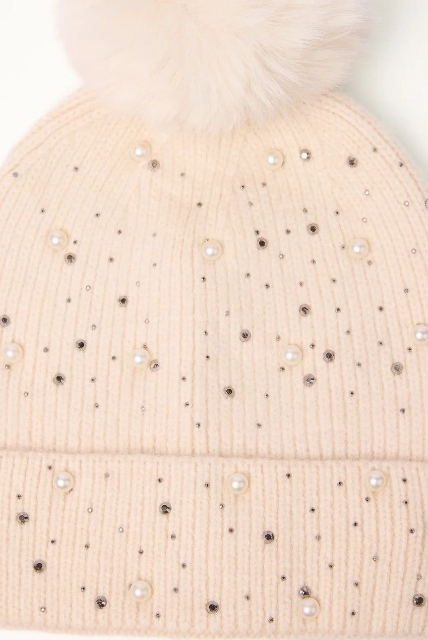 Rhinestone Pearl Beanie NB261578013