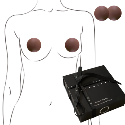 NudeMahogany - Premium Diverse Reusable Gender Free Ultra-Thin Nipple Cover by Naylaleex