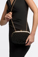 Aftershock London Black Pearl Clutch Bag