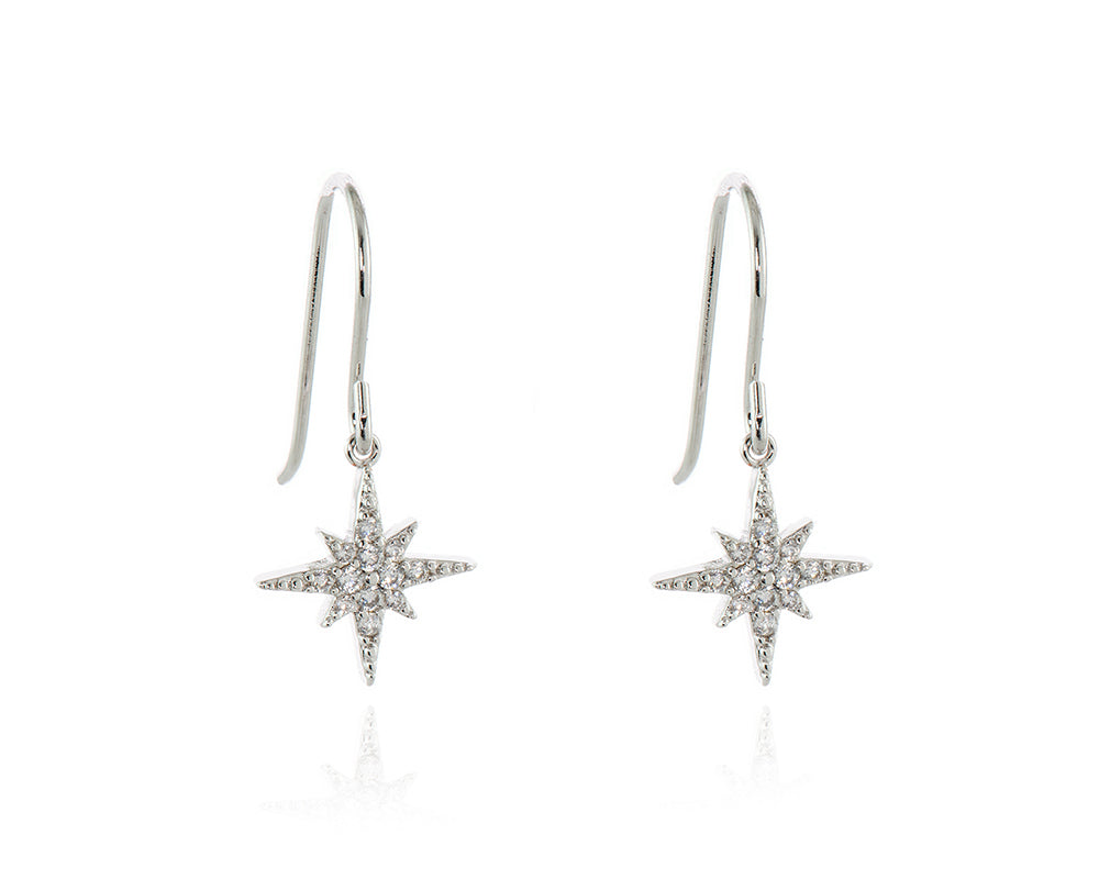 North Star Silver French Wire Earrings 413337R322