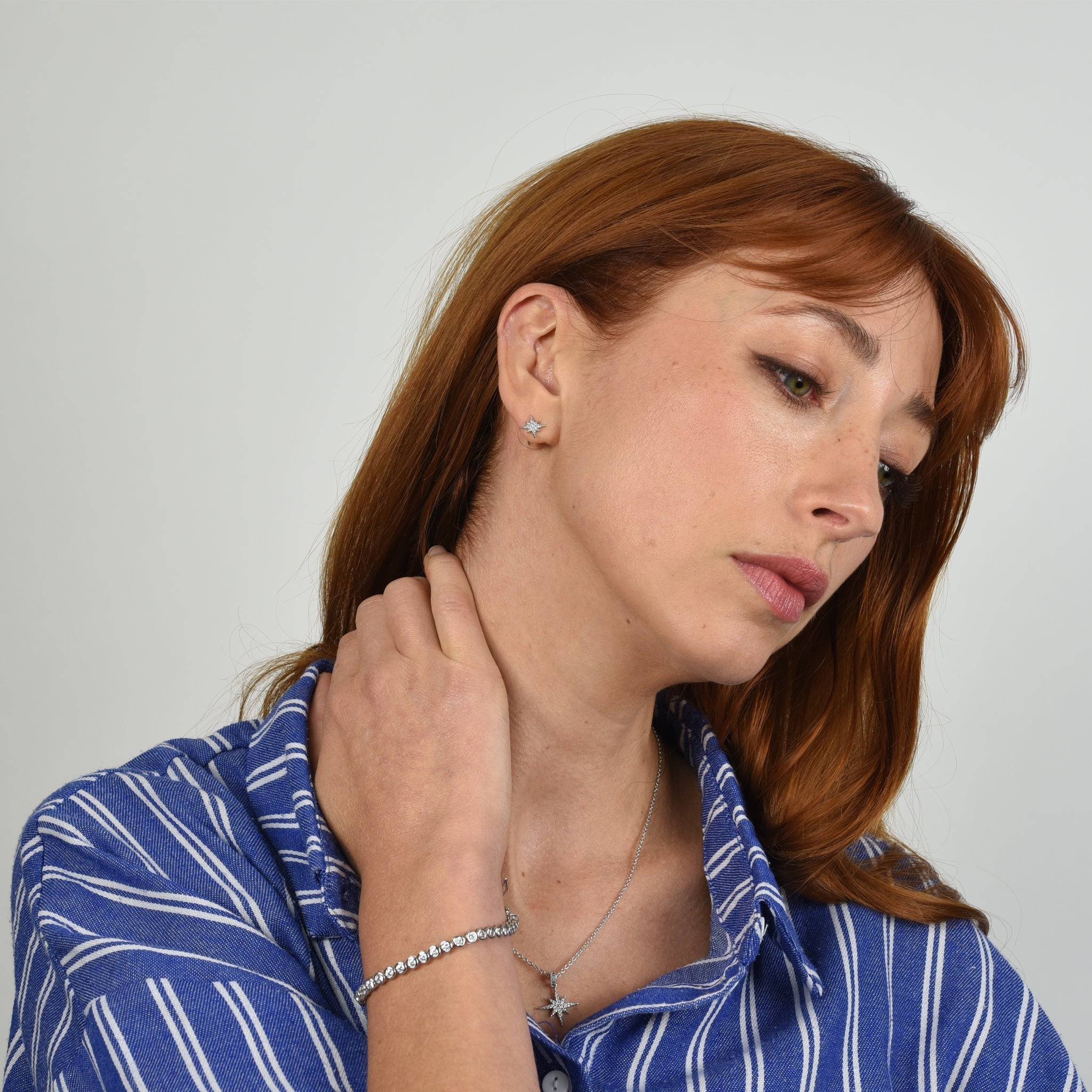 North Star Silver Earrings 413335R322