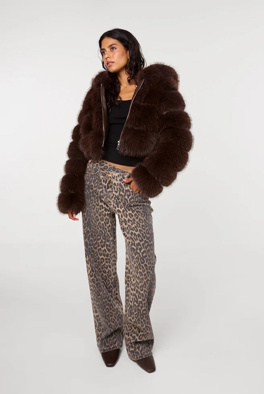 Hooded Pelted Fur Jacket PV261100030