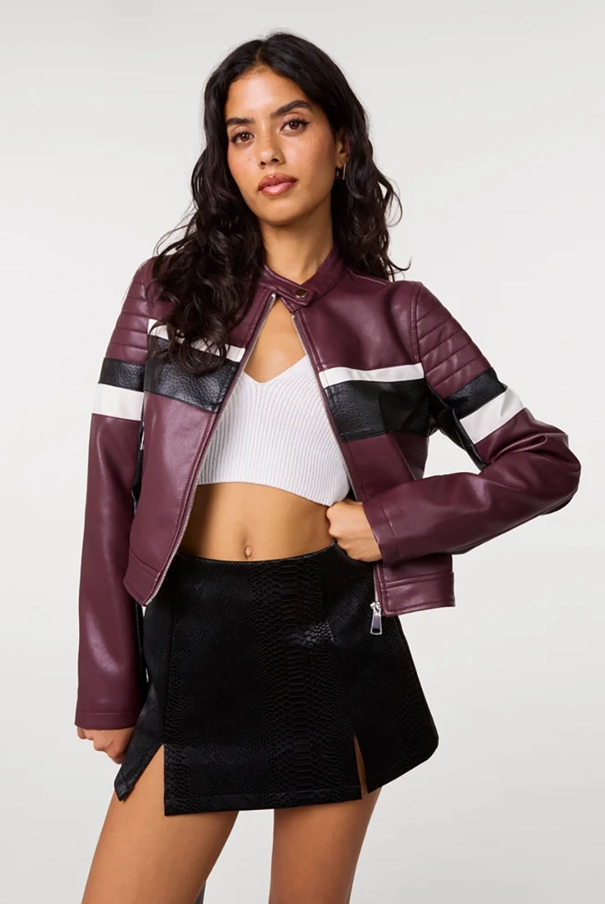 Cropped Motocross Biker Jacket PV261107901