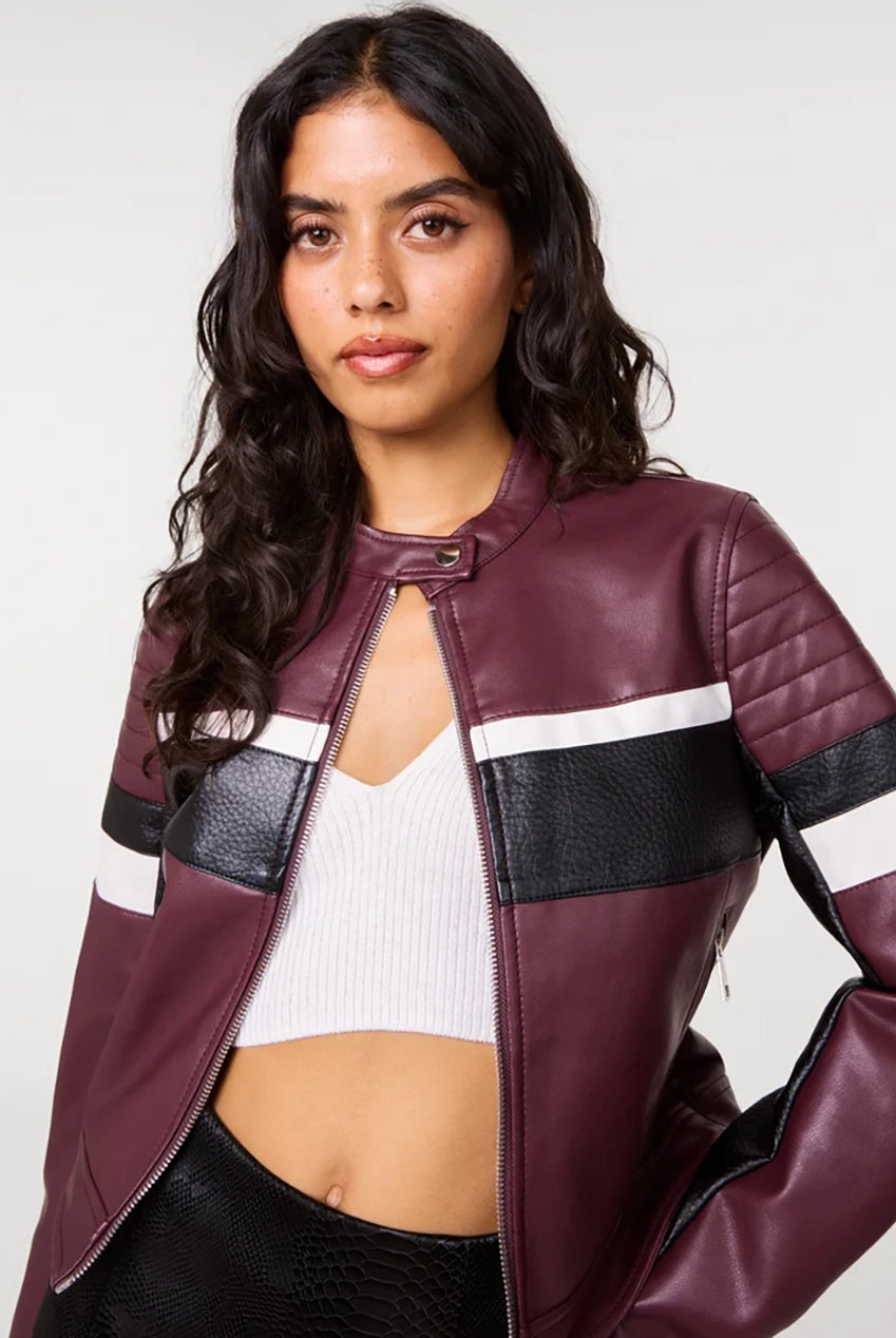 Cropped Motocross Biker Jacket PV261107901