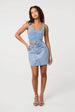 Diamante Denim Skirt by Pink Vanilla