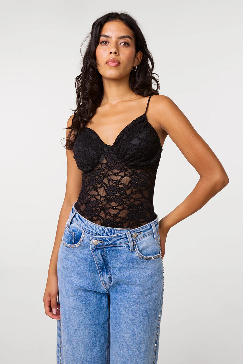 Floral Lace Detail Bodysuit PV6752IT003