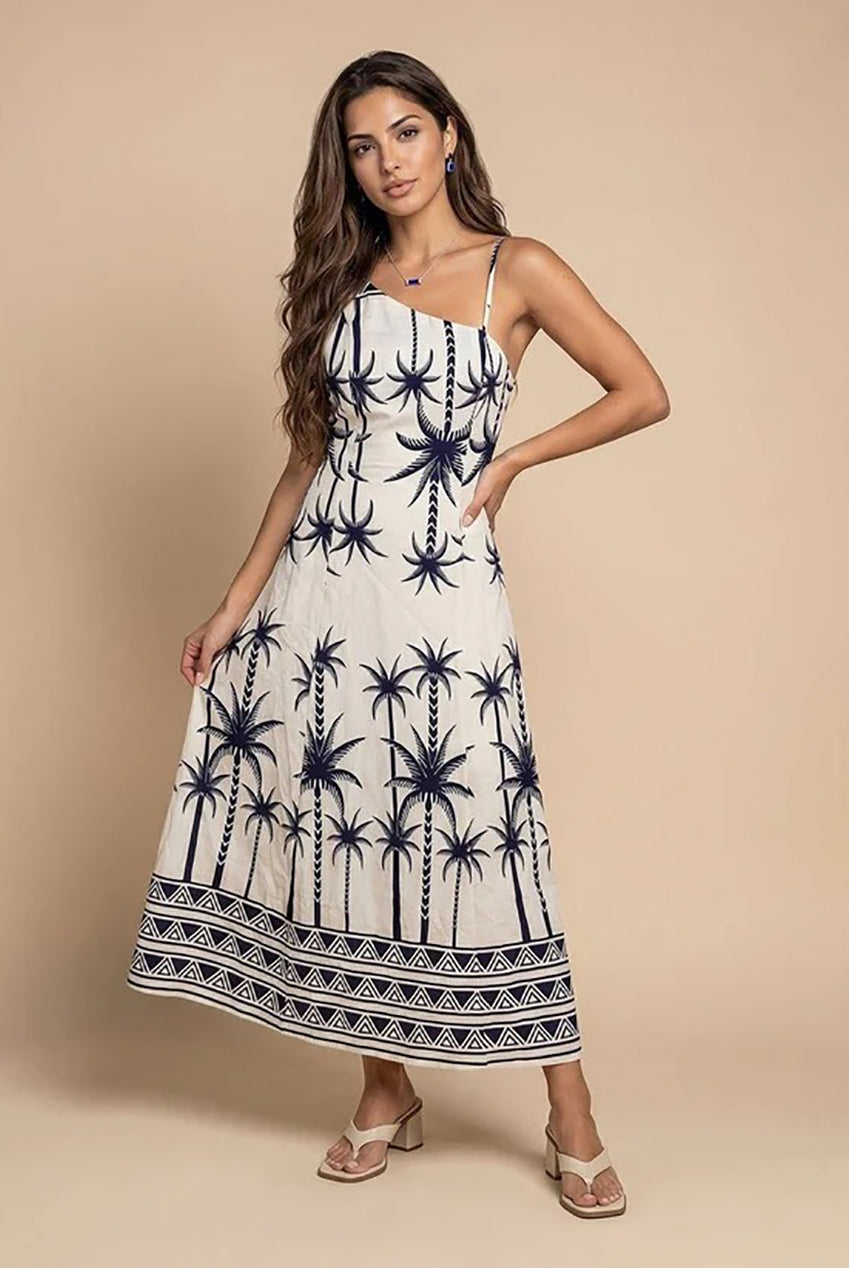 Boarder Print Maxi Dress 40DRS38689