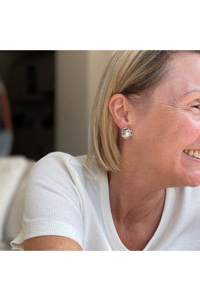 Silver - Qi Silver Earrings by Cachet London