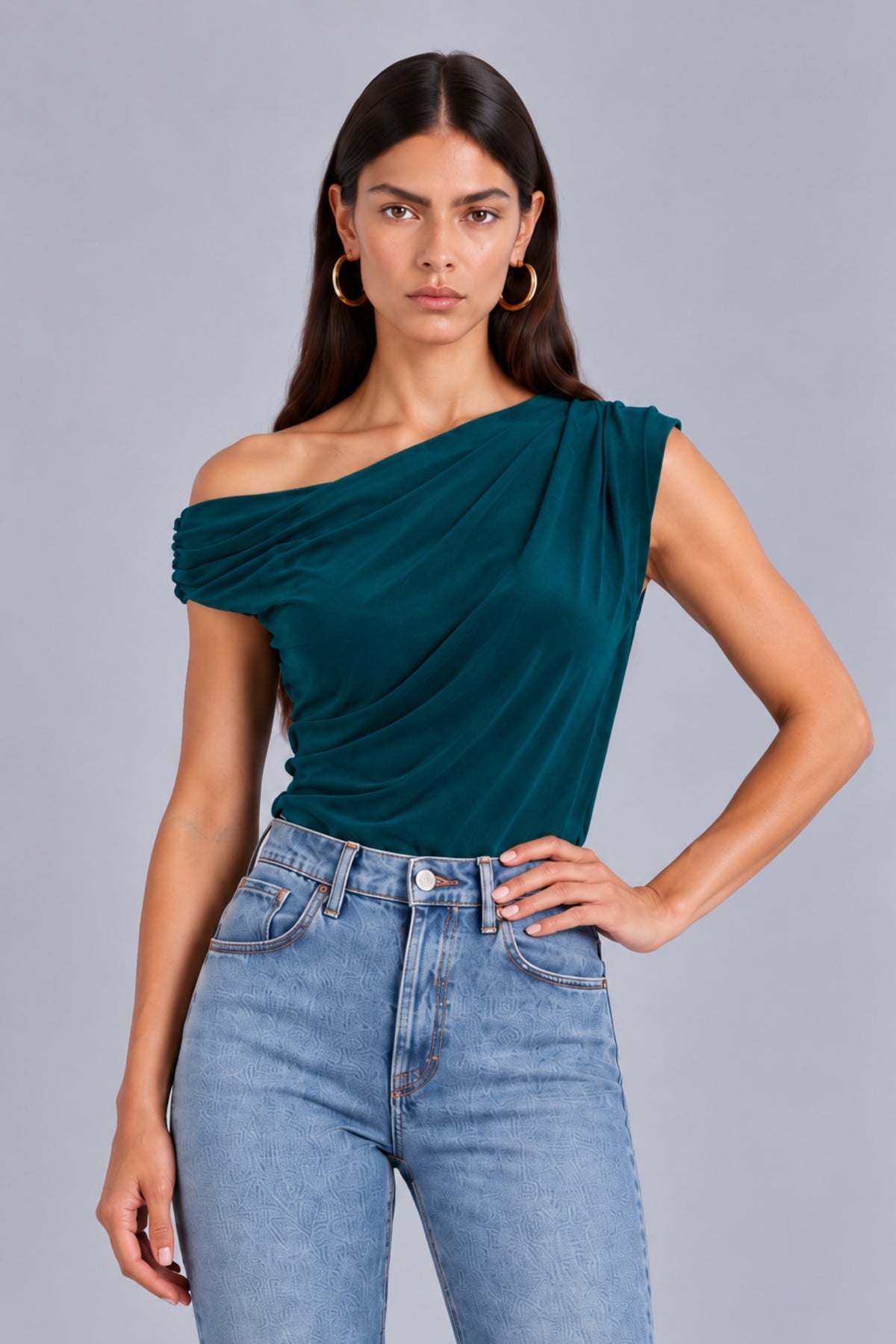 Raven Green Off The Shoulder Top RAVEN-TOP