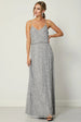 Cami Sequin Embellished Maxi Dress In Grey by Angeleye