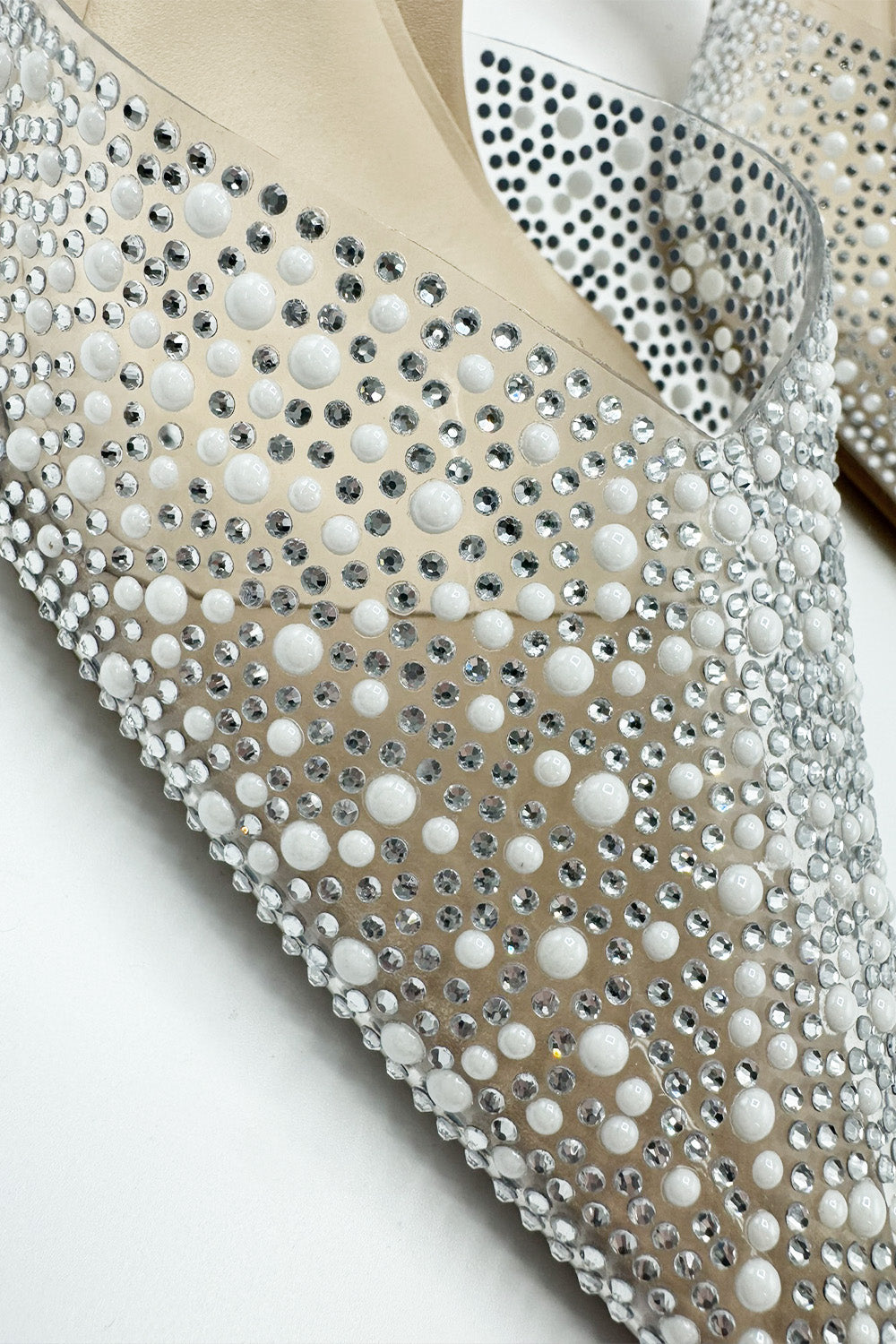 Kiana Diamante Embellished Sling Back Pointed Toe Court Shoes In Nude SALADO32-NUD