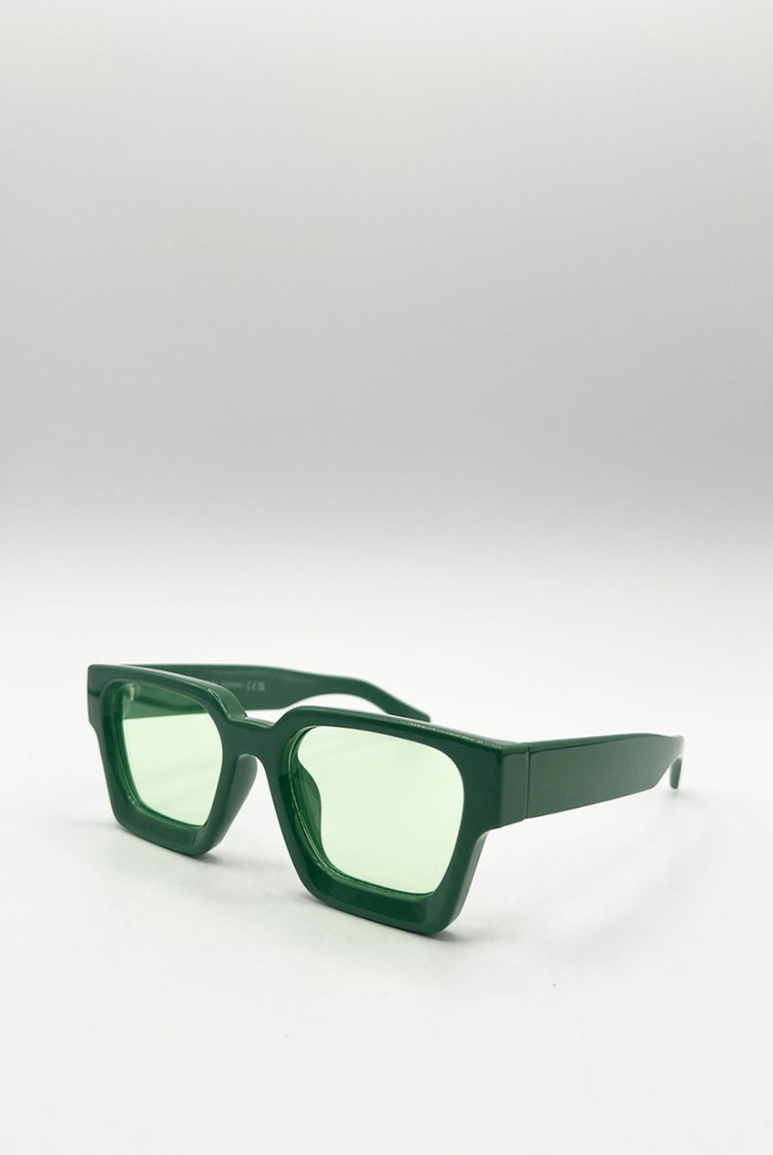 Square Retro Mint Green Sunglasses SG2500117