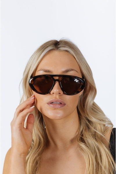Orange - Chunky Aviator Sunglasses In Orange by SVNX
