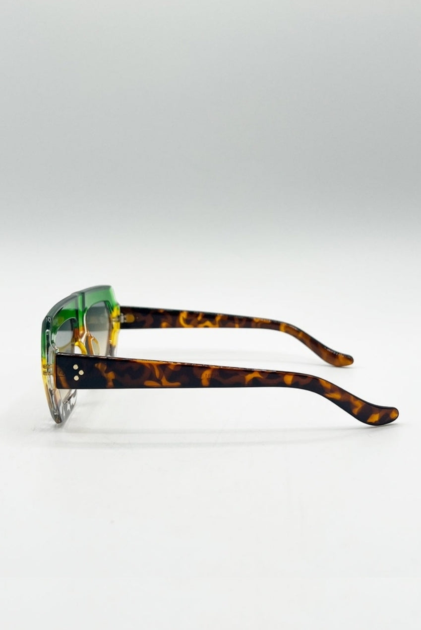 Cross-Border Flat Sunglasses In Multi Print SG2500601