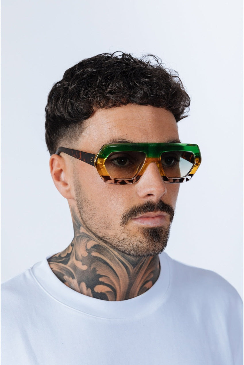 Cross-Border Flat Sunglasses In Multi Print SG2500601