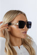 Rimless Oversized Square Sunglassses In Black Gold by SVNX