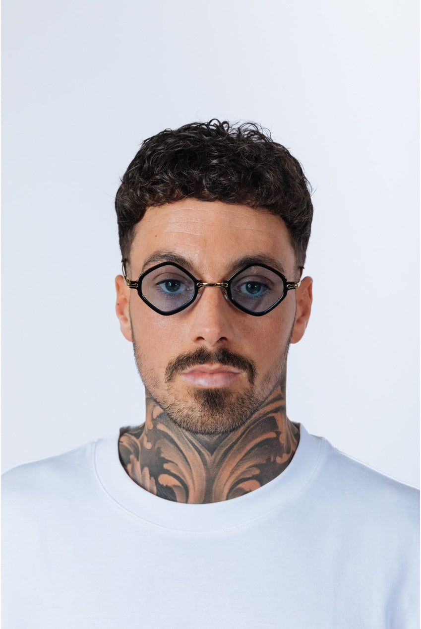 Diamond Shape Sunglasses In Black Blue SG2501102