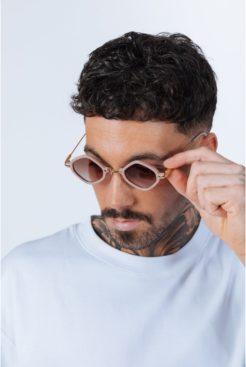 Diamond Shape Sunglasses In Nude SG2501128