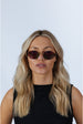 Oval Metal Frame Sunglasses In Gold Green by SVNX