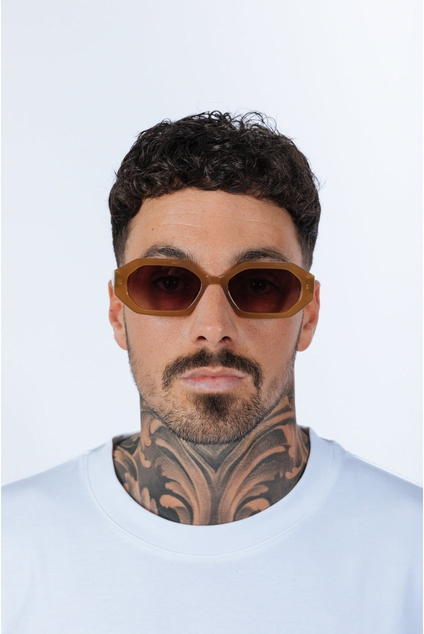 Oval Geomentric Sunglasses In Tortoise Brown SG2502006