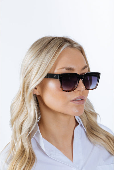 Black - Square Sunglasses In Black Leopard by SVNX