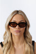 Retro Small Oval Sunglasses Black Brown by SVNX
