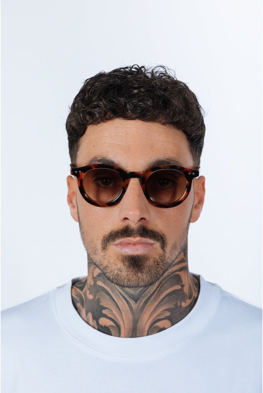 Bold Rounded Sunglasses In Tortoiseshell SG2502705