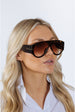 Oversized Rounded Tortoiseshell Sunglasses by SVNX