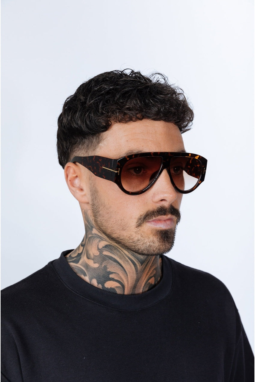 Oversized Rounded Tortoiseshell Sunglasses SG2502905