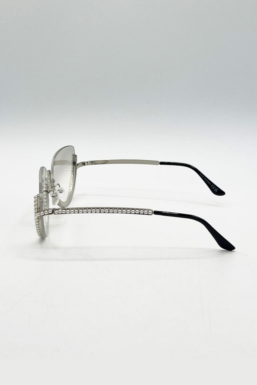Pearl Sunglasses In Silver Grey SG2503321