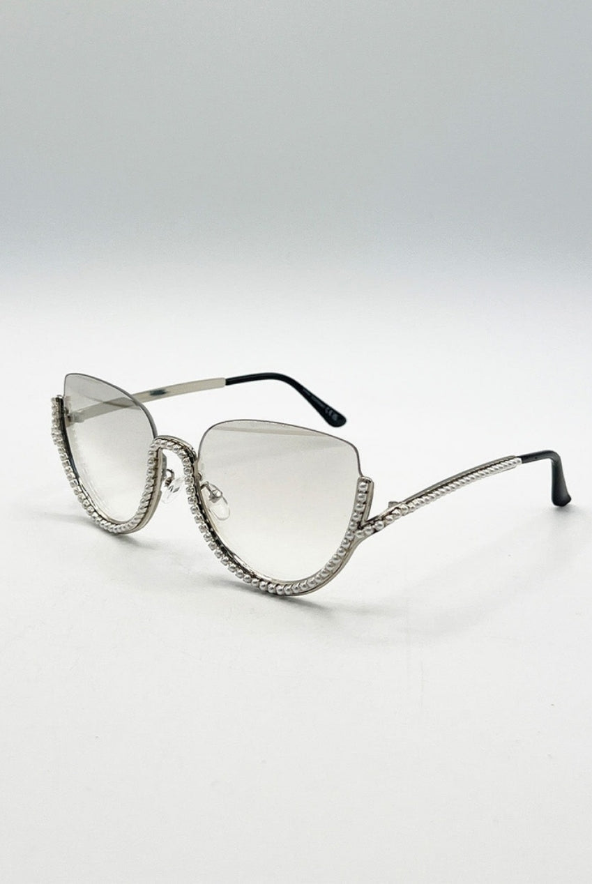Pearl Sunglasses In Silver Grey SG2503321