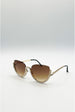 Upper Rimless Pearl Sunglasses In Gold Brown by SVNX