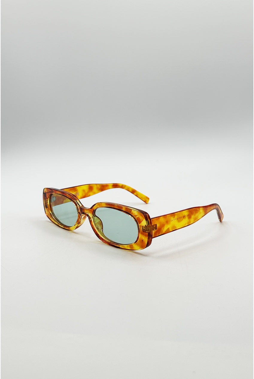 Rectangular Sunglasses In Orange Tortoiseshell SG2503805