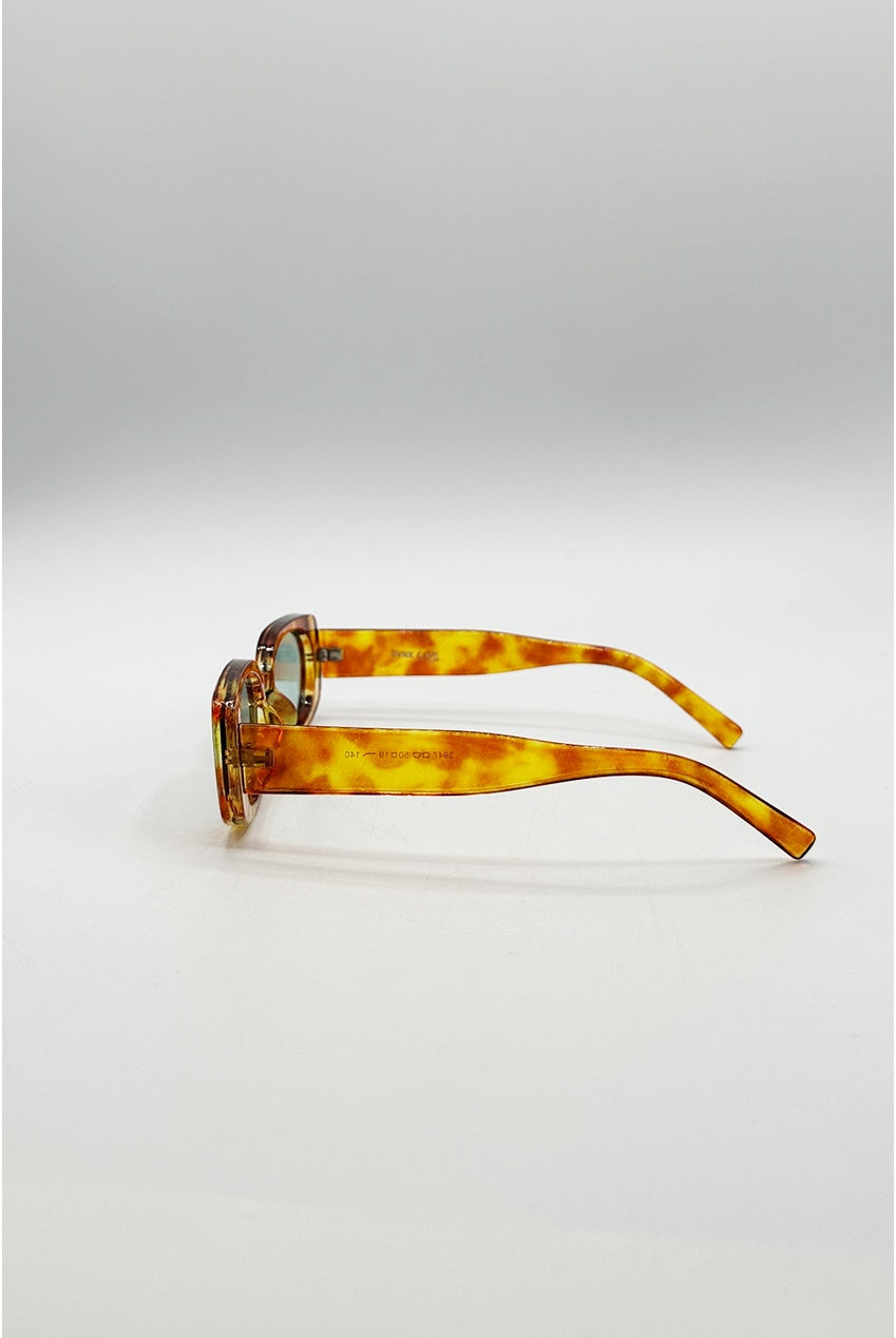 Rectangular Sunglasses In Orange Tortoiseshell SG2503805