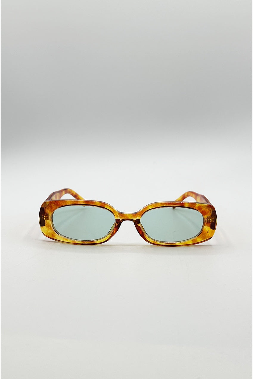 Rectangular Sunglasses In Orange Tortoiseshell SG2503805