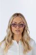 Oval Rectangular Vintage Sunglasses In Purple by SVNX