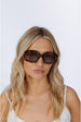 Oversized Chunky Rectangle Sunglasses In Brown Multi by SVNX