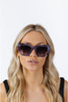 Square Cat-Eye Sunglasses In Purple Multi by SVNX