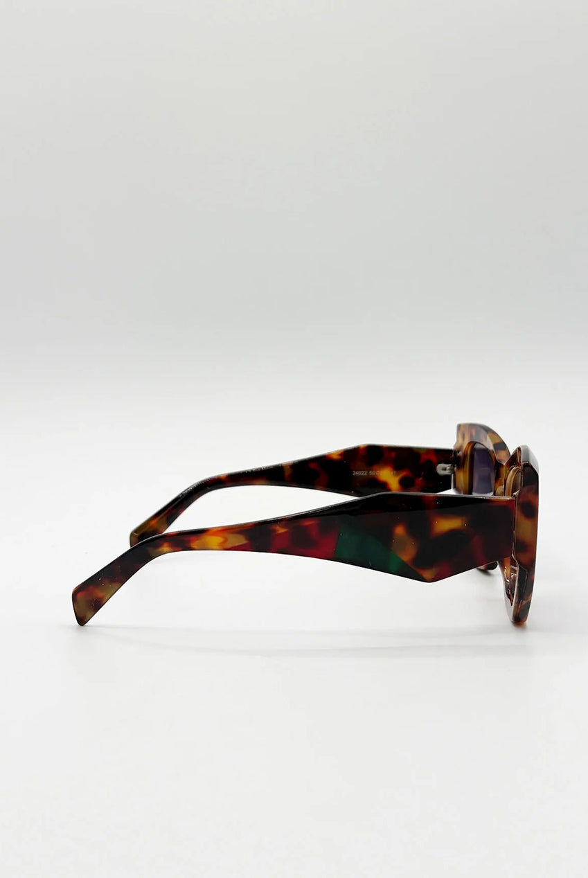 Square Cat-Eye Sunglasses In Tortoiseshell SG2510705
