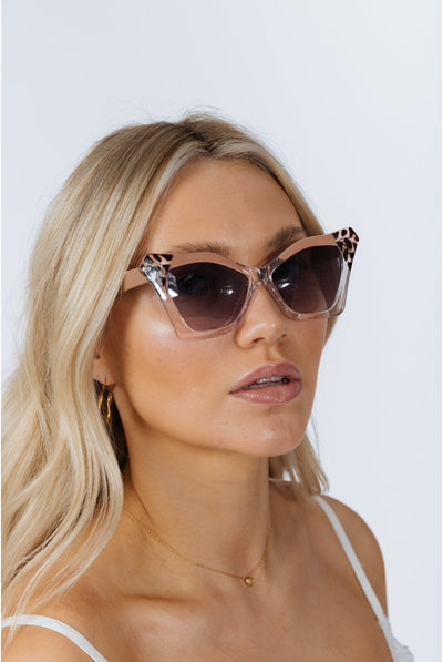 Nude - Oversized Cat-Eye Sunglasses In Nude by SVNX
