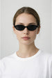 Oval Sunglasses In Black by SVNX