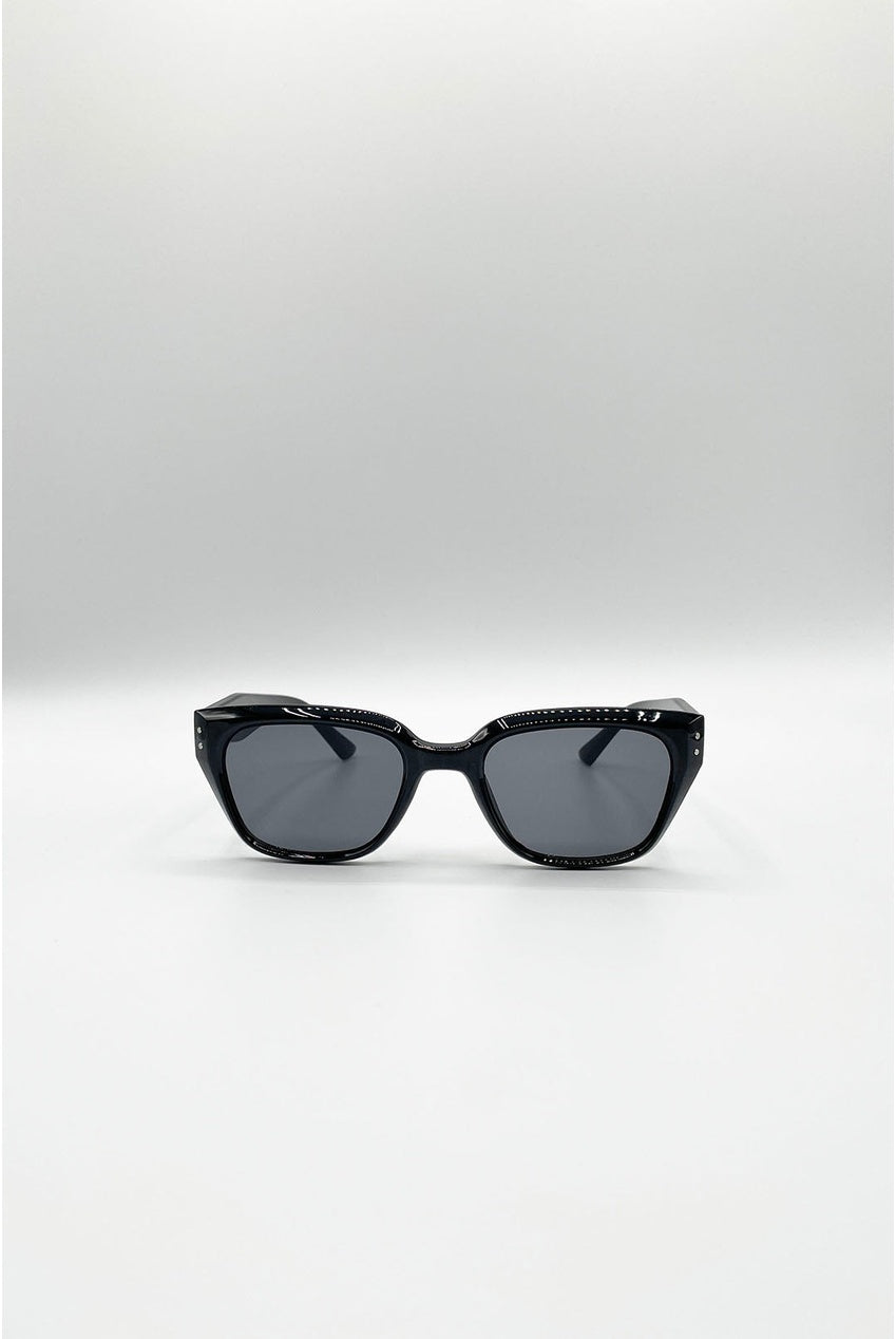 Classic Square Cat Eye Sunglasses In Black SG2600602