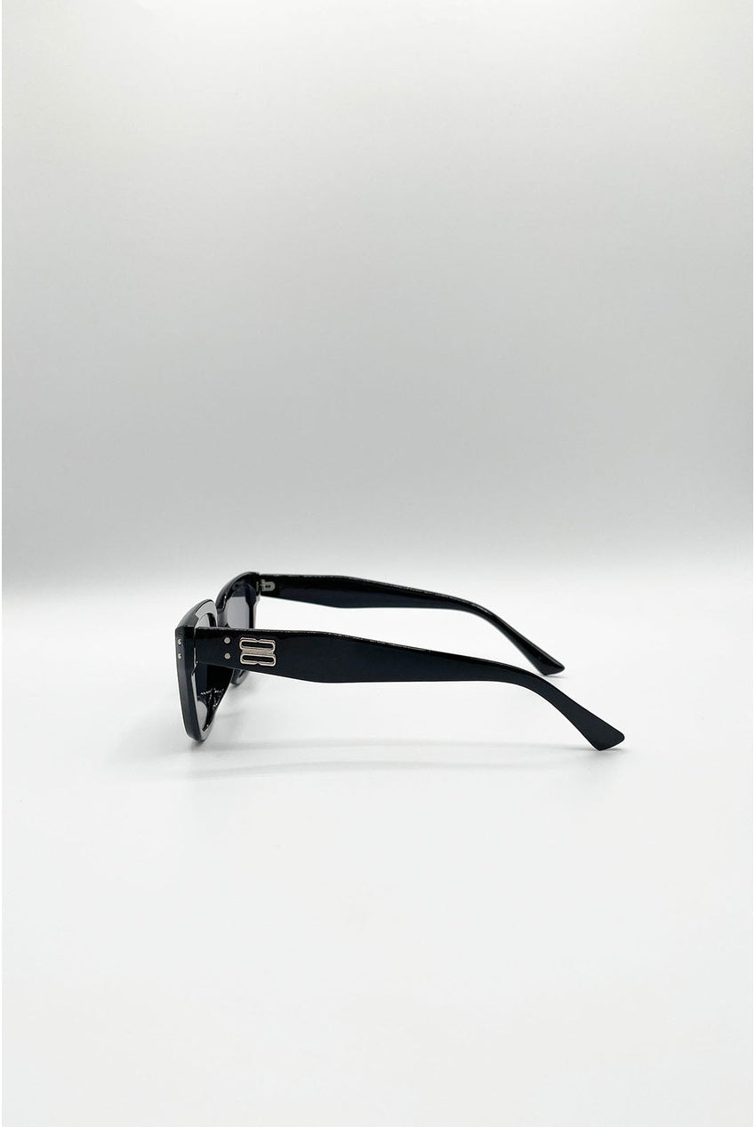 Classic Square Cat Eye Sunglasses In Black SG2600602