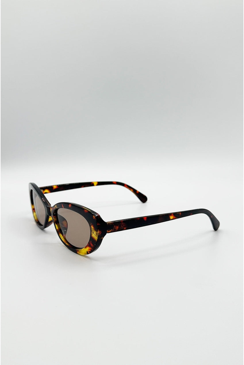 Bow Side Detail Sunglasses In Tortoiseshell - Removeable Bow SG2601005